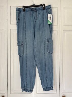 Velvet Heart Beachy Light Blue Cargo Jogger Pants Sz M